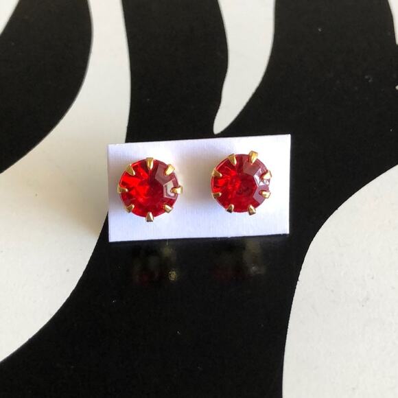 4 for $20 Red and Gold Stud Earrings - Picture 1 of 3